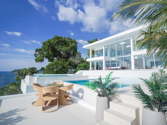 Baan Perwah 8-bedroom oceanfront villa for rent in Kata, Phuket