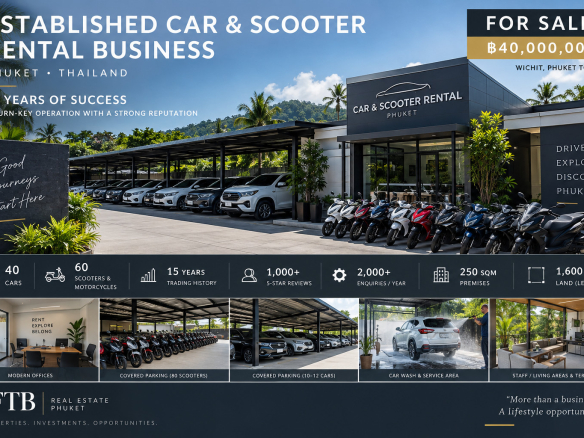 car rental business for sale in Phuket with vehicle fleet in Wichit