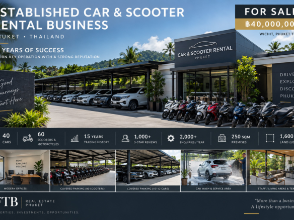 car rental business for sale in Phuket with vehicle fleet in Wichit