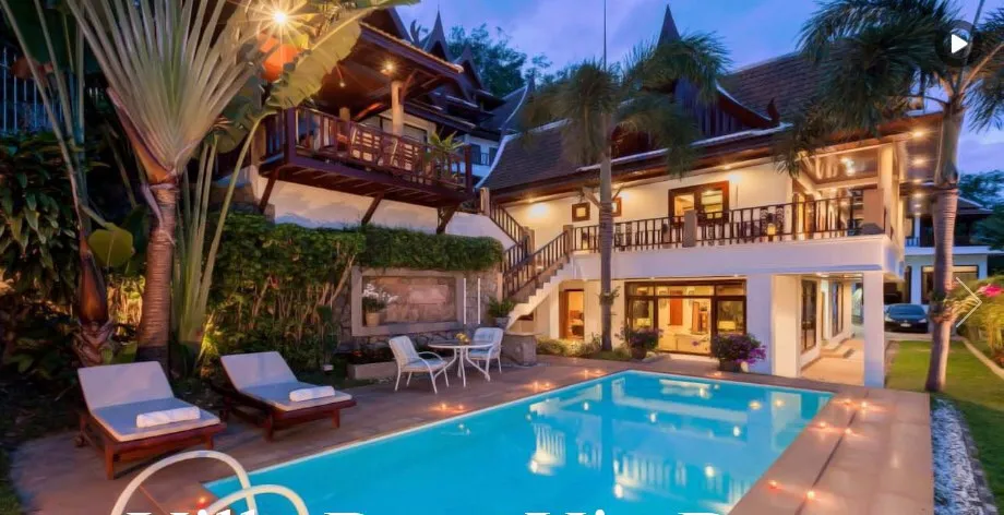 Sea View Pool Villa in Patong, Phuket Вилла с бассейном и видом на море в Патонге, Пхукет.
